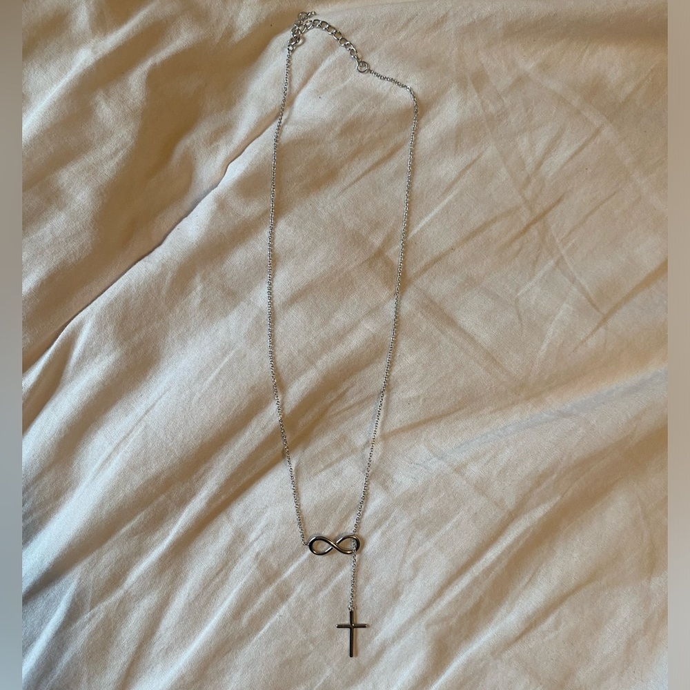 Infinity cross necklace